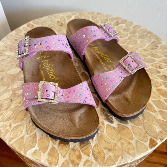 Birkenstock Shoes - New Birkenstock Papillio Pink Leather Sandals size 36